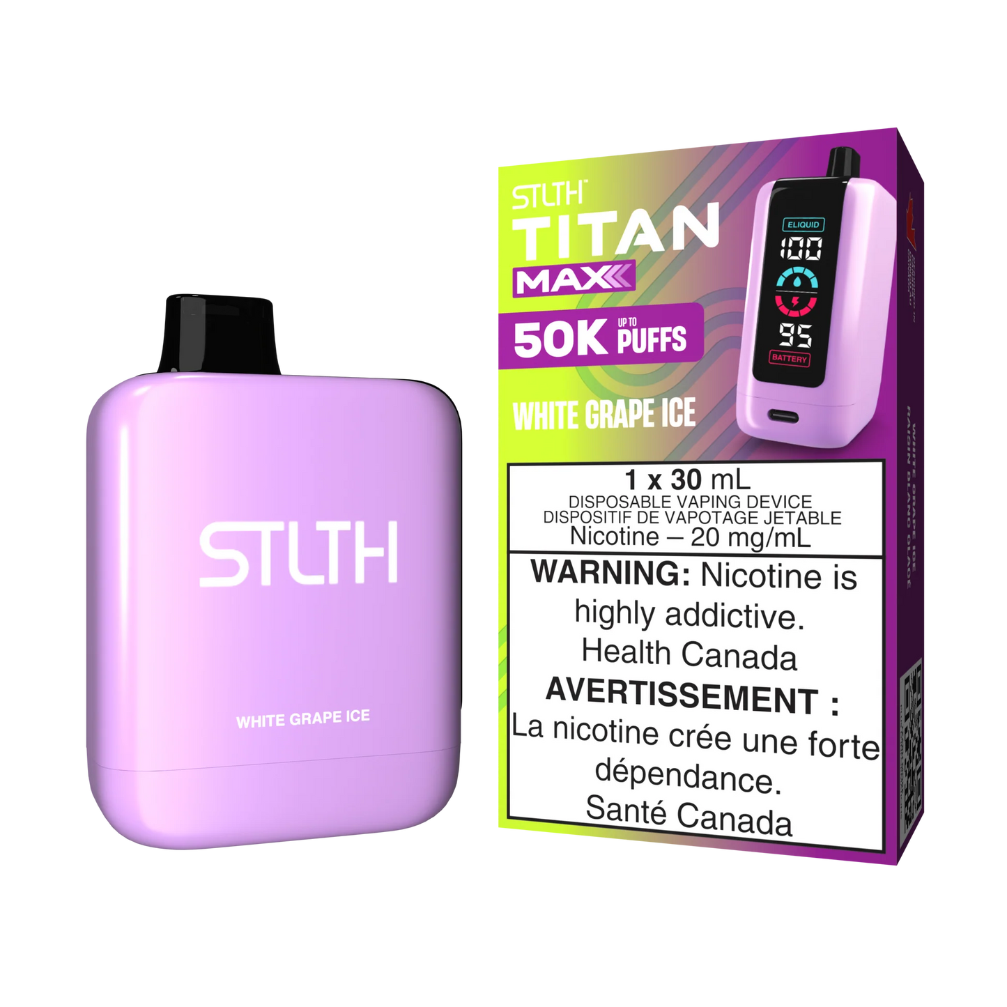 STLTH titan max 50k white grape ice(Provincial Tax)