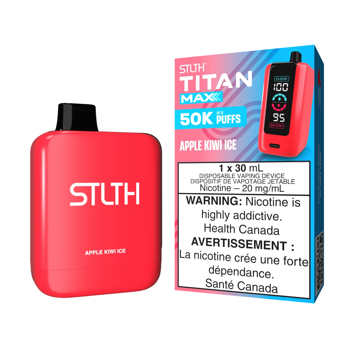 STLTH titan max 50k apple kiwi ice ( provincial tax)