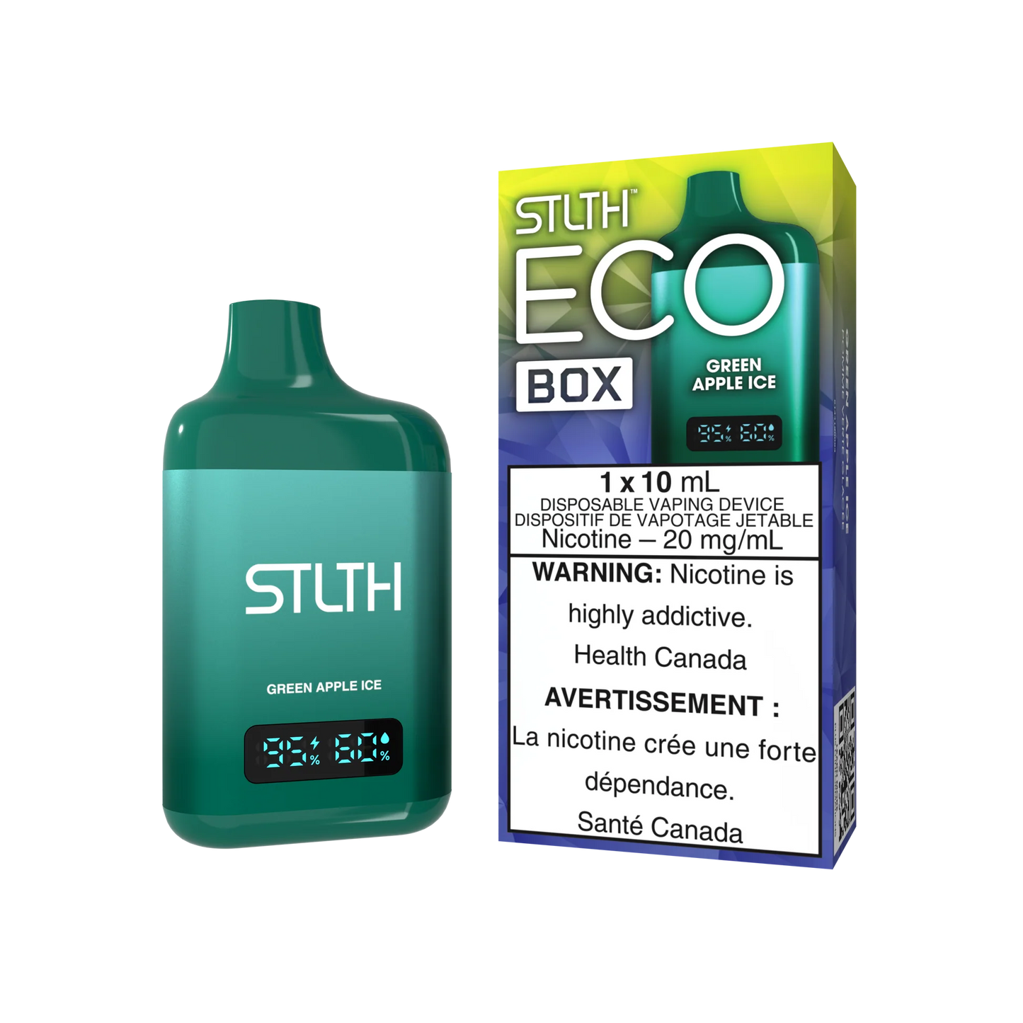 STLTH eco Box 10ml - green apple ice (provincial tax)