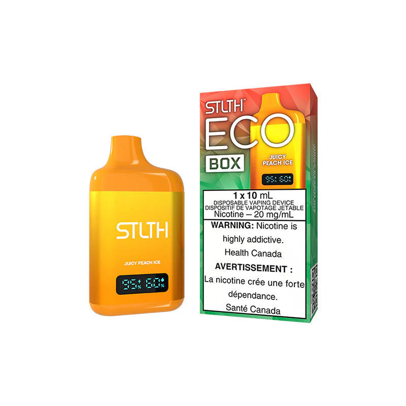 STLTH eco Box 10ml - Juicy peach ice (provincial tax)