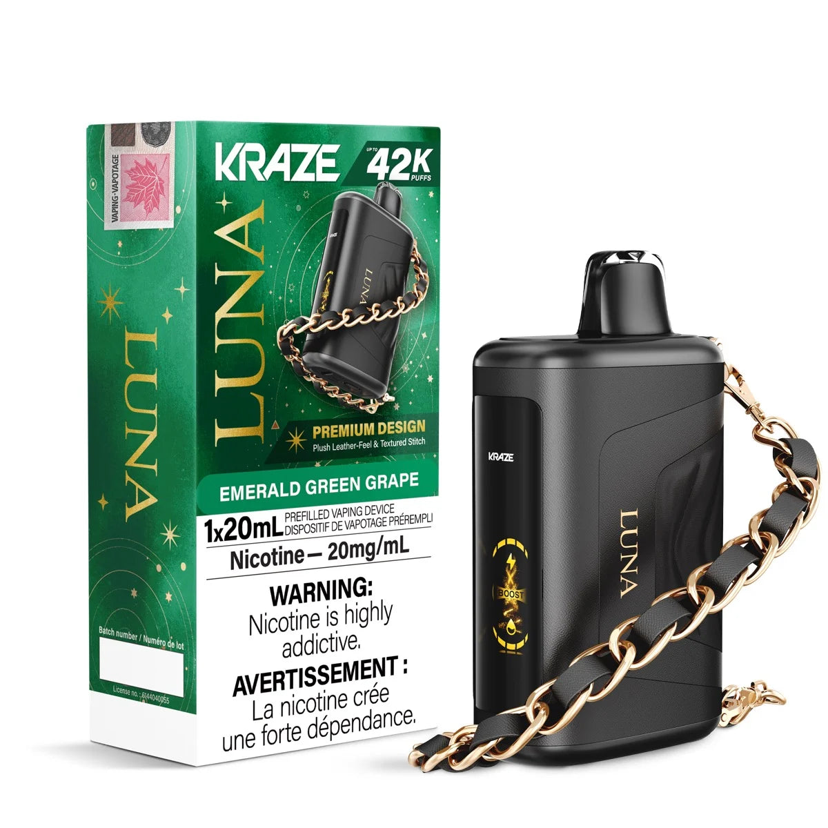 Kraze Luna 42K - Emerald Green Grape (Provincial Tax)