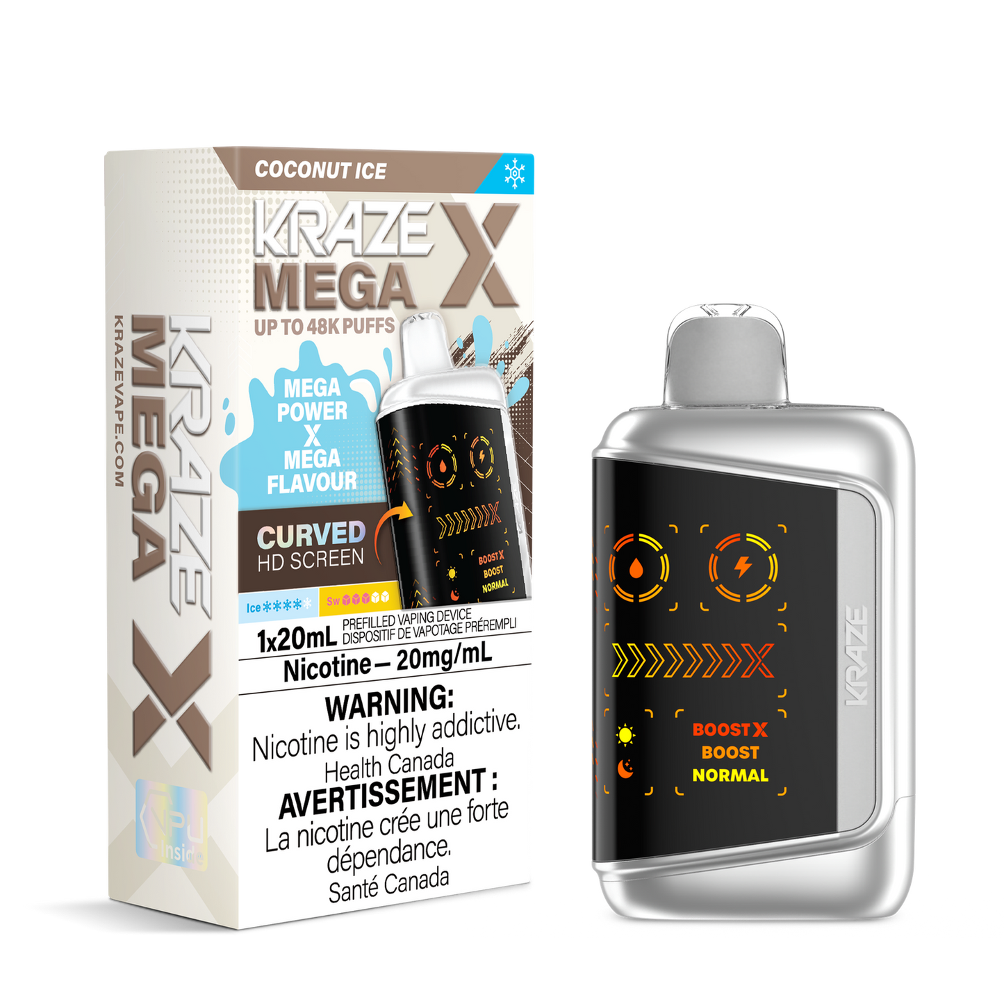 Kraze Mega X 48k Coconut Ice (provincial)