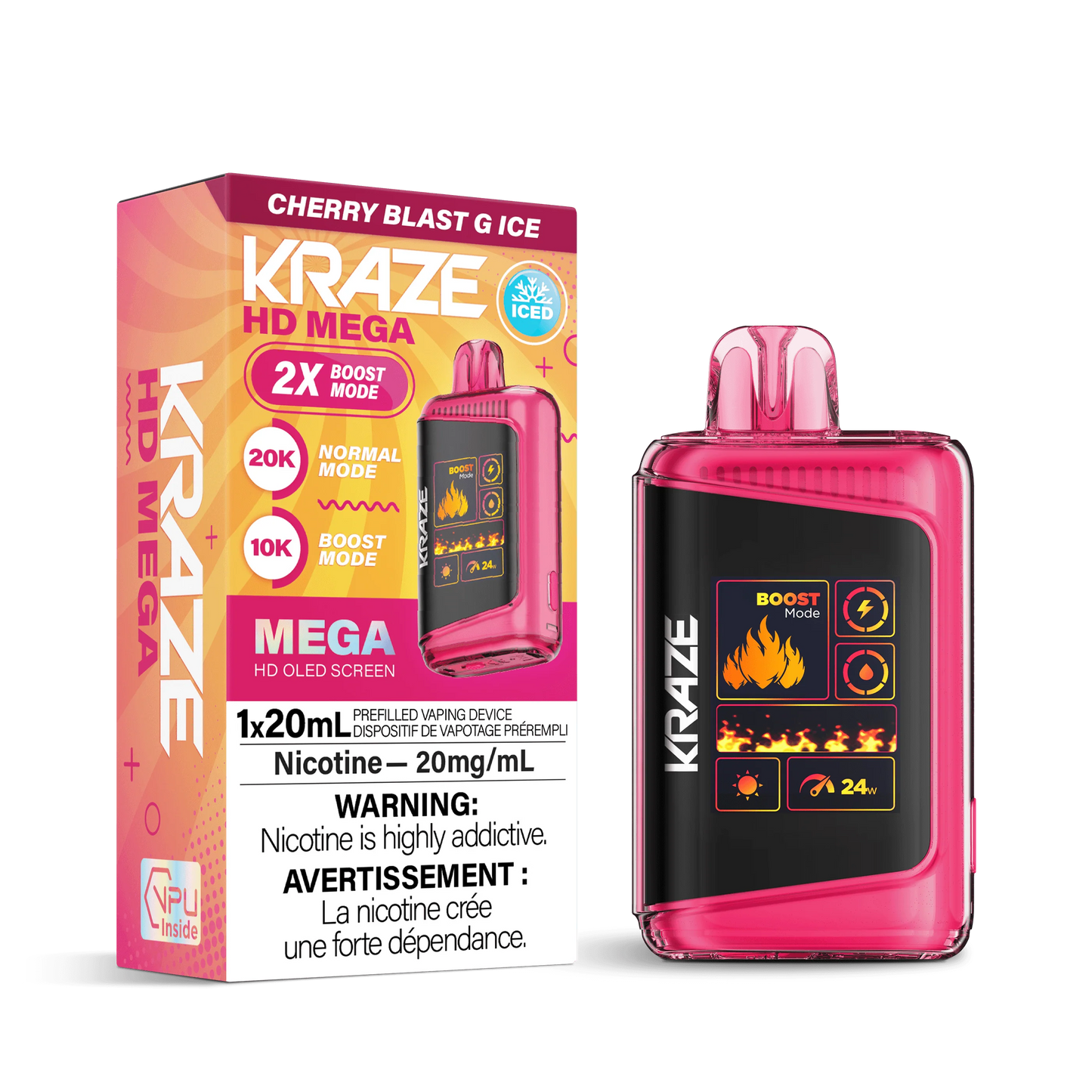 Kraze HD mega 20K Cherry Blast G Ice*
