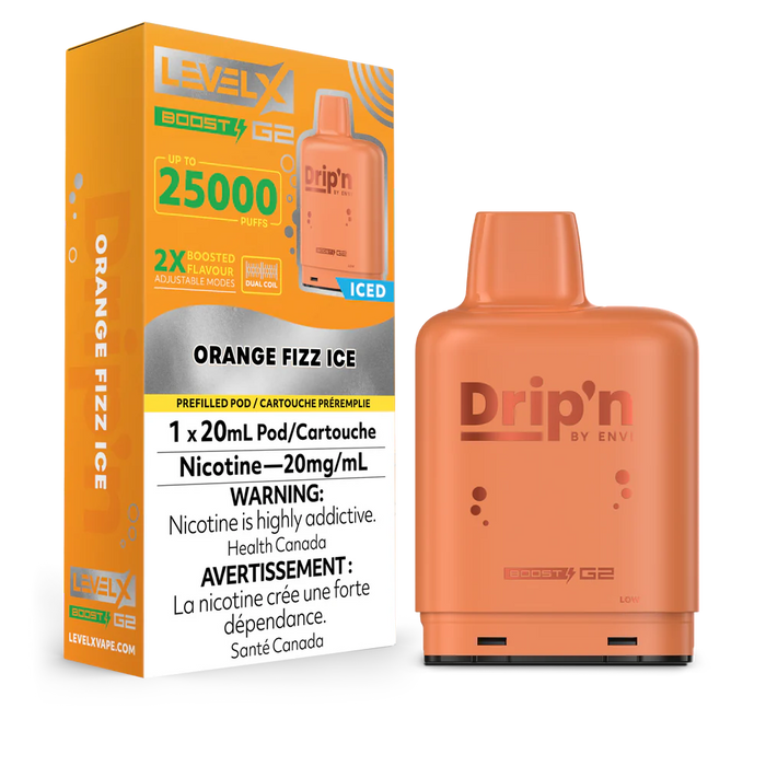 Drip’n Level X Boost 25K Orange Fizz ice (Provincial Tax)