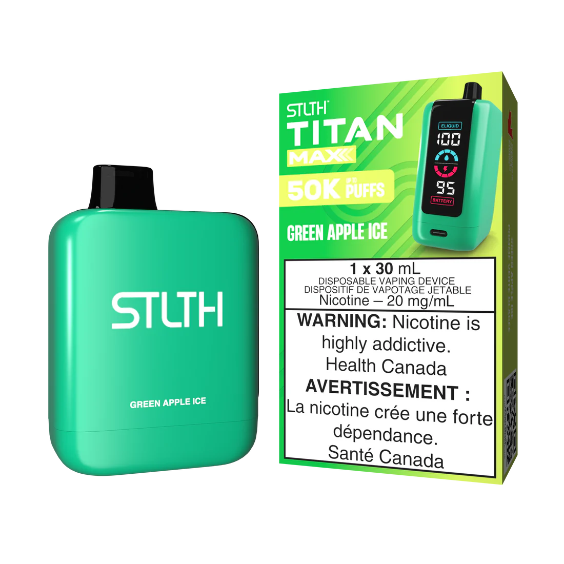 STLTH Titan Max 50k Green Apple Ice