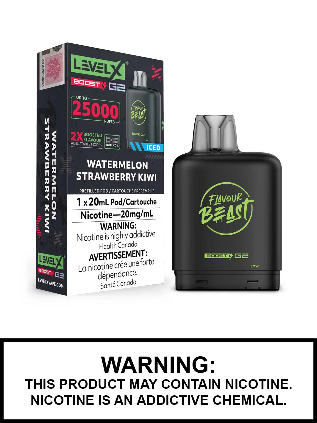 Level X Boost 25K Pod - Watermelon Strawberry Kiwi (Provincial)