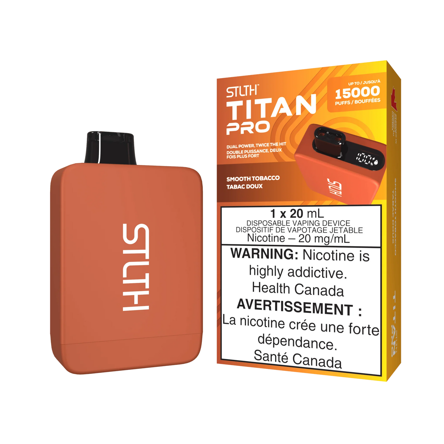 STLTH TITAN PRO 15k Smooth Tobacco (Provincial Tax)