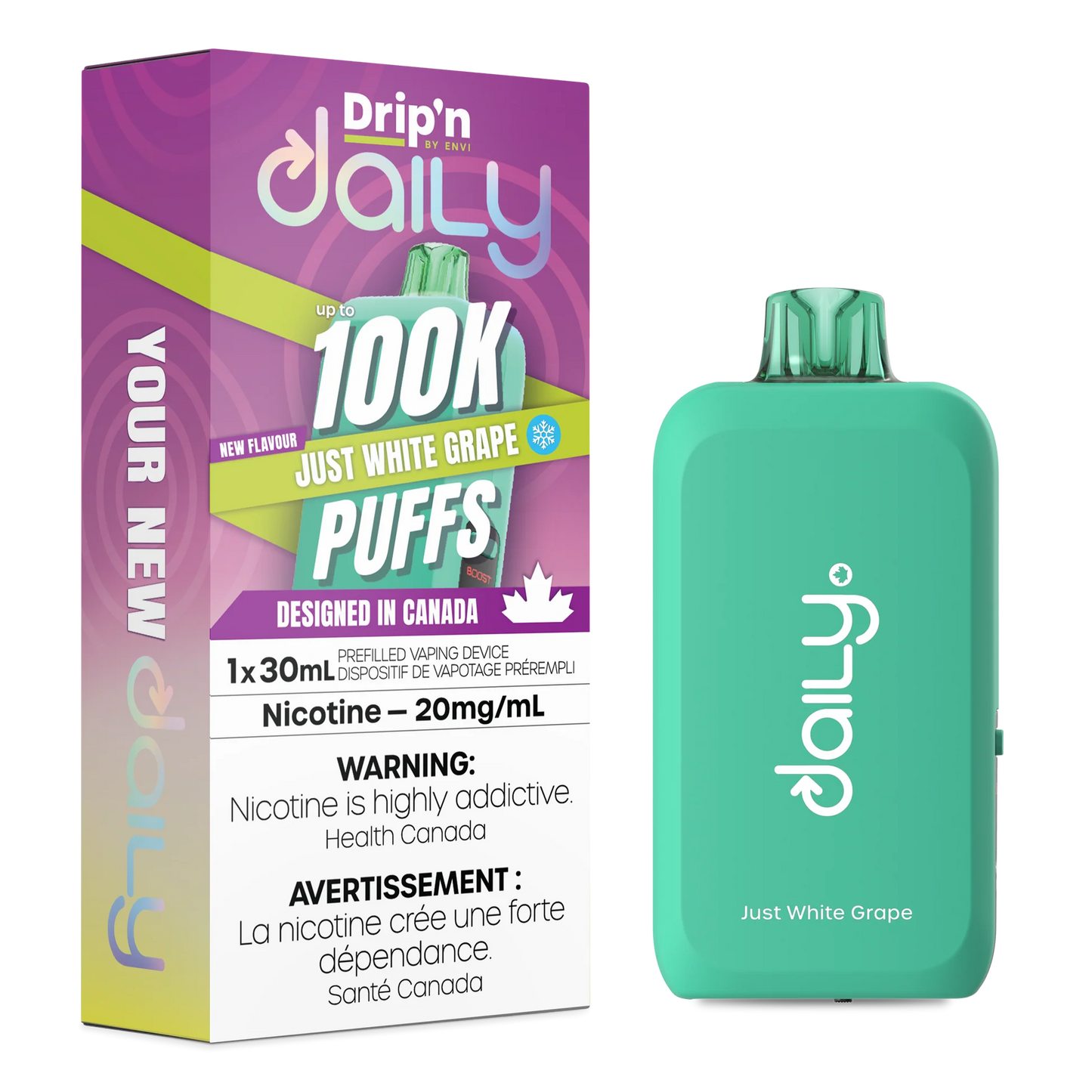 Drip’n 100k just white grape