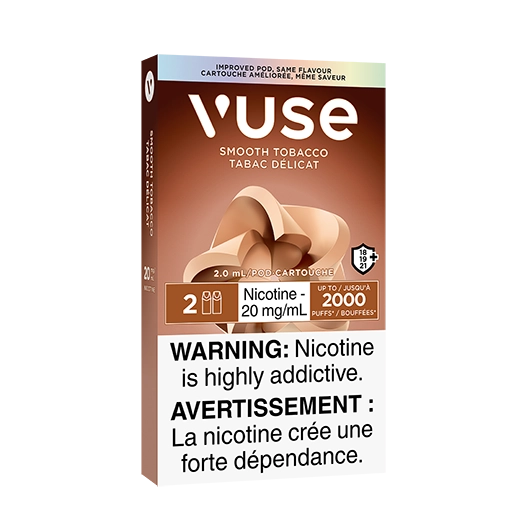 VUSE Pods Smooth Tobacco 2 pack (Provincial tax) Queen Vape Shop VUSE Pods Smooth Tobacco 2 pack (Provincial tax) Queen Vape Shop