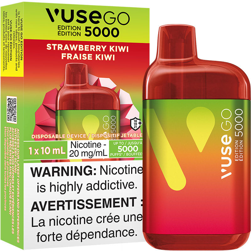 vuse go strawberry kiwi VUSE GO 5000 Strawberry Kiwi (Provincial Tax) – Queen Vape Shop