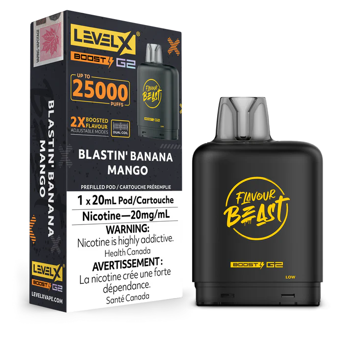 Flavour Beast Level X Boost 25K Blastin’Banana Mango*
