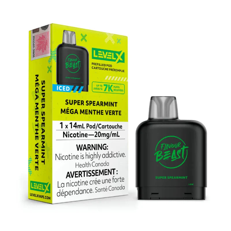 Flavour Beast Level X Boost 25K Super Spearmint*