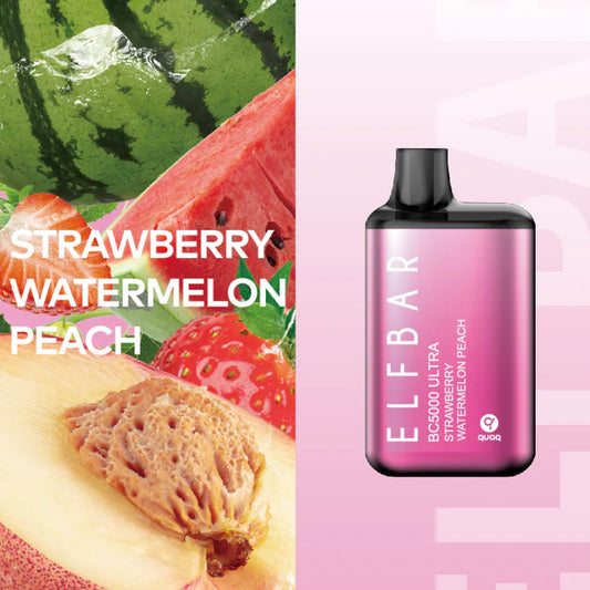 Elf Bar Ultra 5000 strawberry watermelon peach