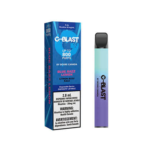 G-Blast blue razz lemon 800puffs 0mg nicotine