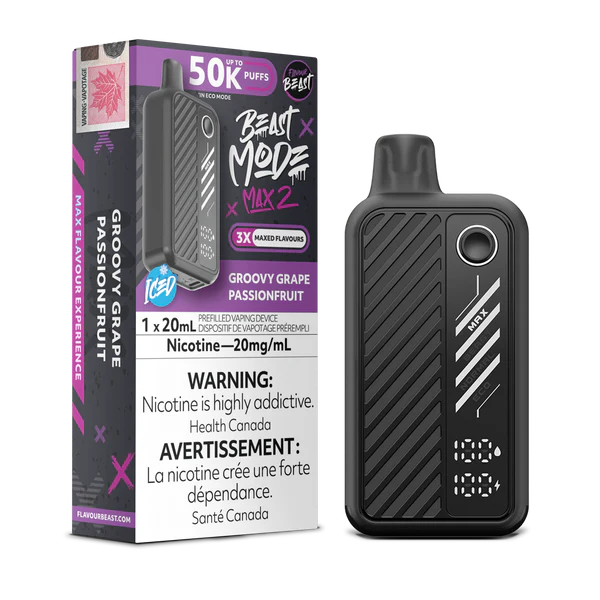 Flavour Beast Mode Max2 50k Groovy Grape Passionfruit (Provincial Tax)