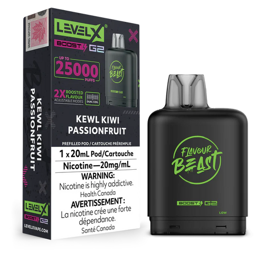 Flavour Beast Level X Boost 25K Kewl Kiwi PassionFruit (Provincial Tax)