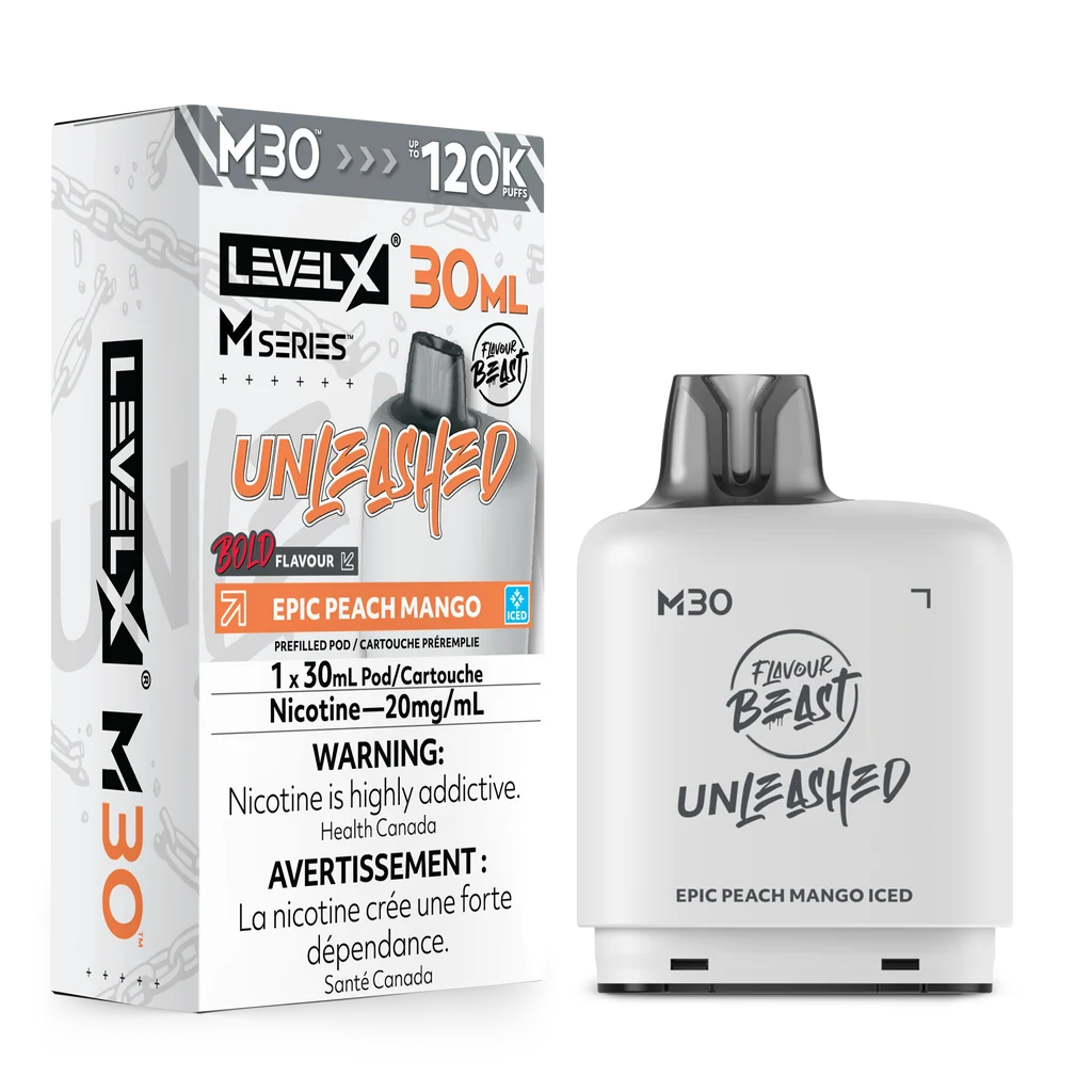 Level X M Series Pod 30ml- unleashed epic peach mango