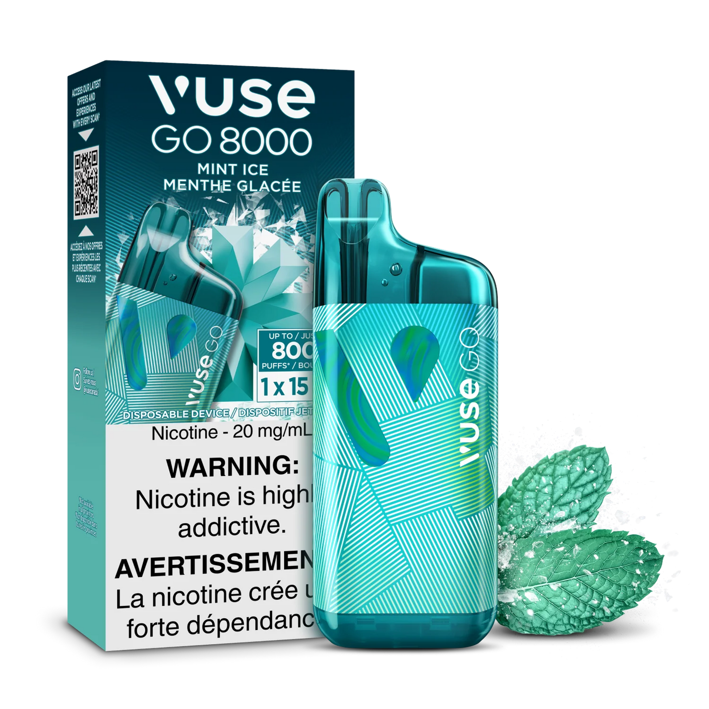 Vuse Go 8k mint ice (Provincial Tax)