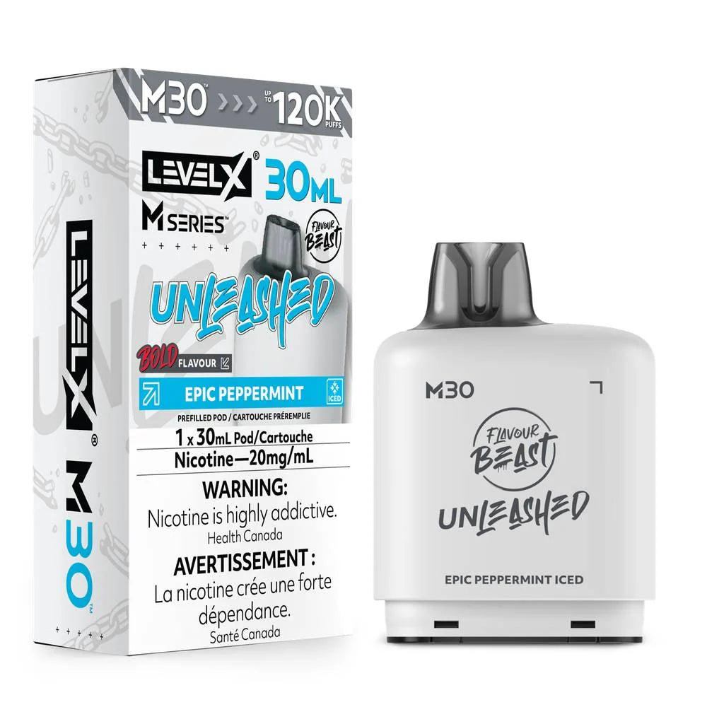 Level X M Series Pod 30ml- unleashed epic peppermint