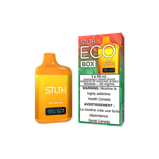 STLTH eco Box 10ml - Juicy peach ice (provincial tax)