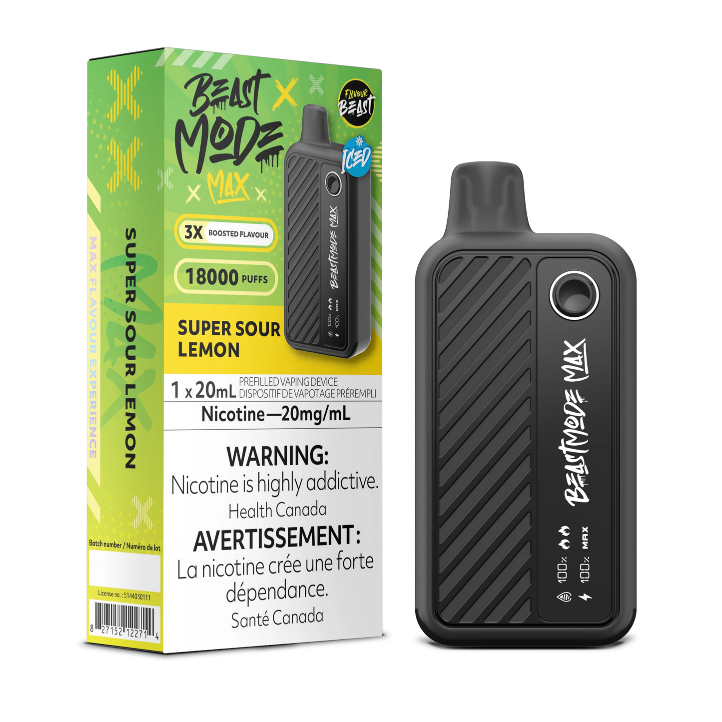 Flavour Beast Mode Max 18K Super Sour Lemon (Provincial Tax)