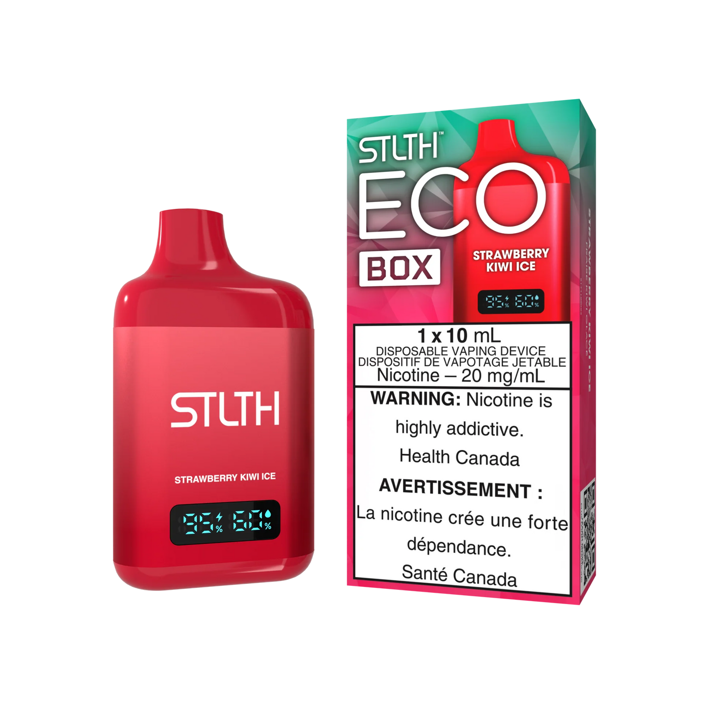 STLTH eco Box 10ml - strawberry kiwi ice (provincial tax)