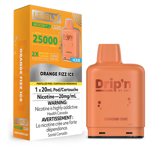 Drip’n Level X Boost 25K Orange Fizz ice (Provincial Tax)