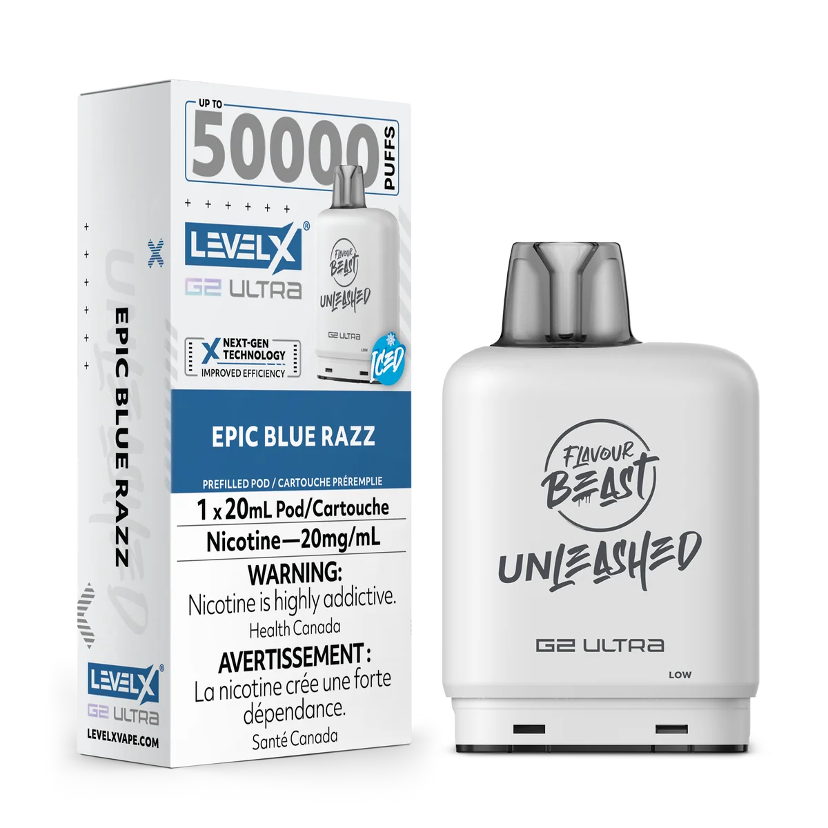 Level X M Series Pod 30ml- unleashed epic blue razz