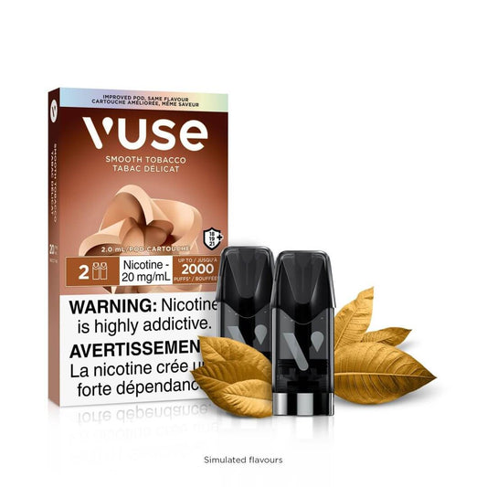 Vuse pods  smooth tobacco 12mg  (provincial tax)