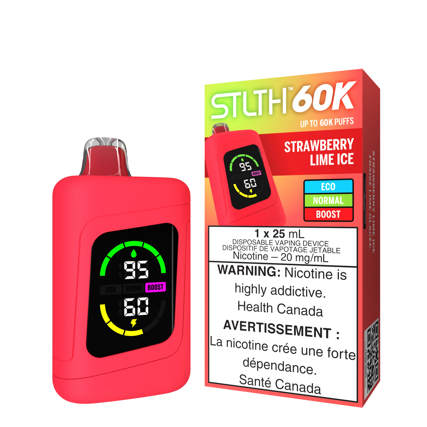STLTH 60k Strawberry Lime Ice ( provincial tax)
