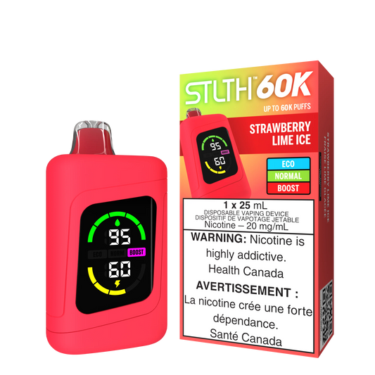 STLTH 60k Strawberry Lime Ice ( provincial tax)
