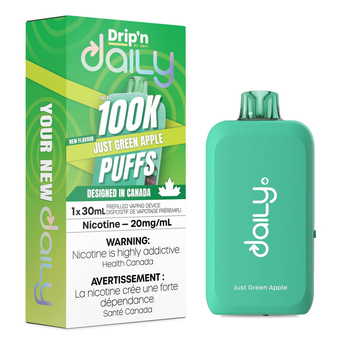 Drip’n 100k just green apple