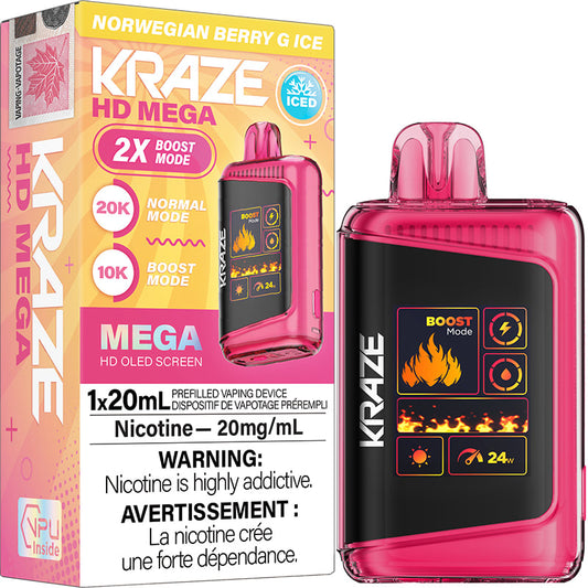 Kraze HD mega 20K Norwegian Berry G ice*