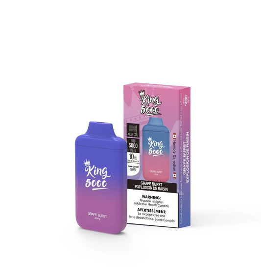King 6000 nicotine free Grape Burst