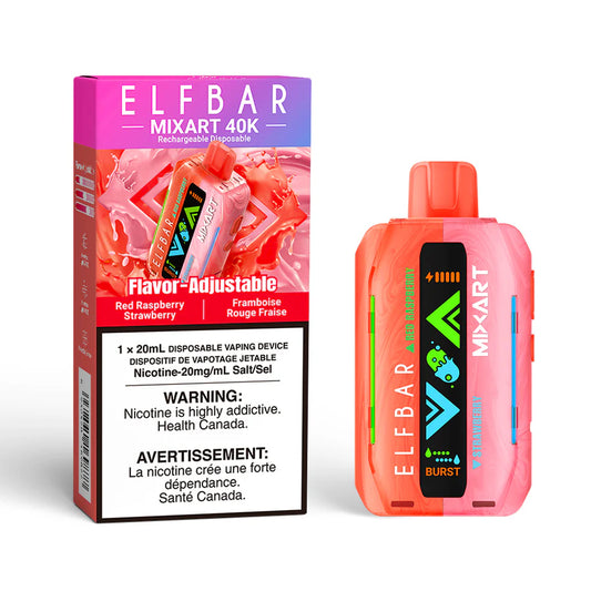 Elfbar Mixart 40k Red Raspberry Strawberry