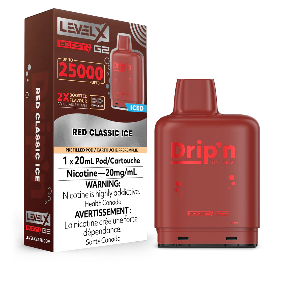 Drip’n Level X Boost 25K Red Classic ice (Provincial Tax)