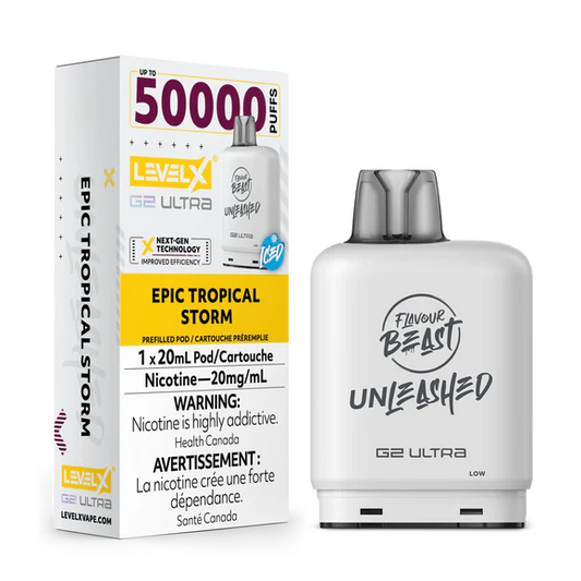 Level X G2 Unleased Ultra pod Flavour Beast - Epic Tropical Storm  50k