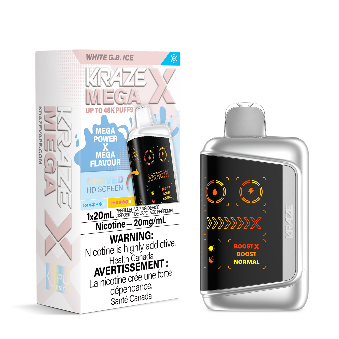 Kraze Mega X 48k White G.B. Ice (provincial)