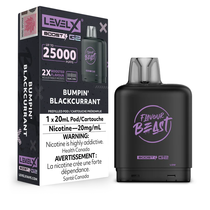 Flavour Beast Level X Boost 25K Bumpin’Blackcurrant(Provincial Tax)