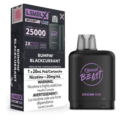 Flavour Beast Level X Boost 25K Bumpin’Blackcurrant(Provincial Tax)