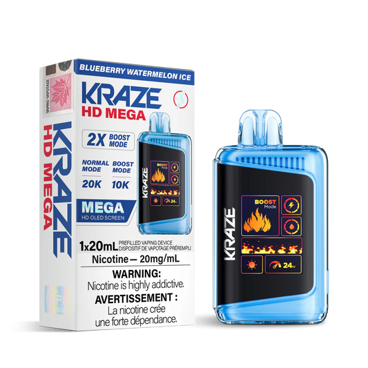 Kraze HD mega 20K Blueberry Watermelon Ice (provincial tax)