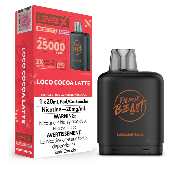 Flavour Beast Level X Boost 25K Loco Cocoa Latte  (Provincial Tax)