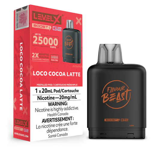 Flavour Beast Level X Boost 25K Loco Cocoa Latte  (Provincial Tax)