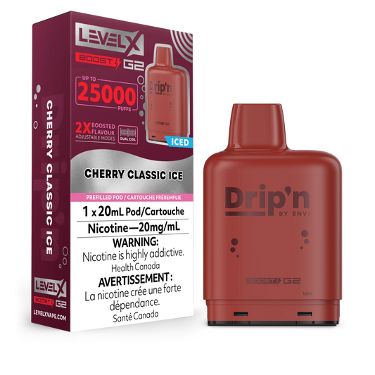 Drip’n Level X Boost 25K Cherry Classic ice (Provincial Tax)