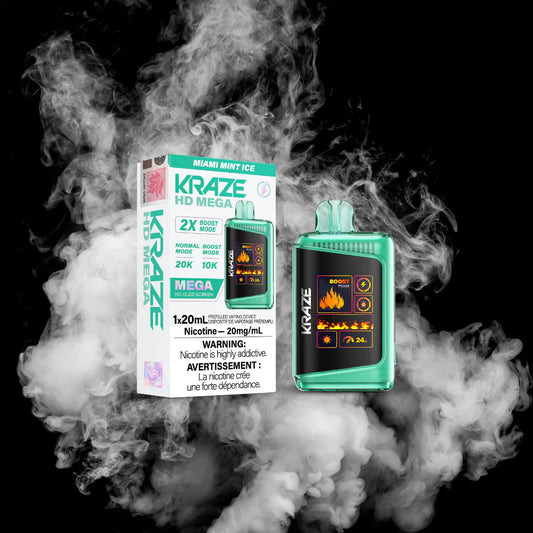 Kraze HD mega 20K Miami Mint ice*