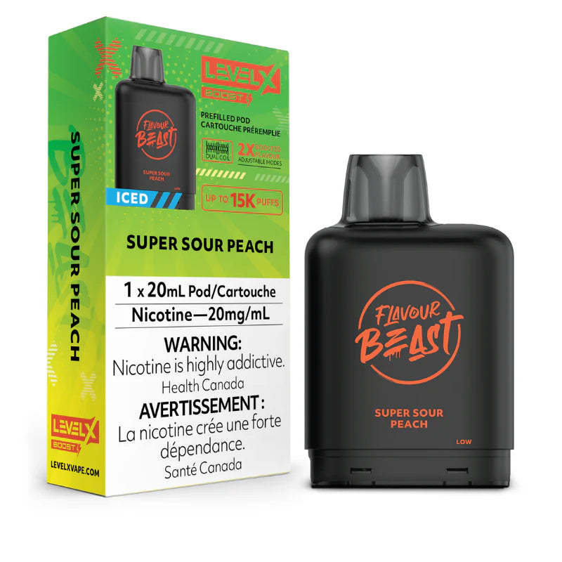 Flavour Beast Level X Boost 25K Super Sour Peach *