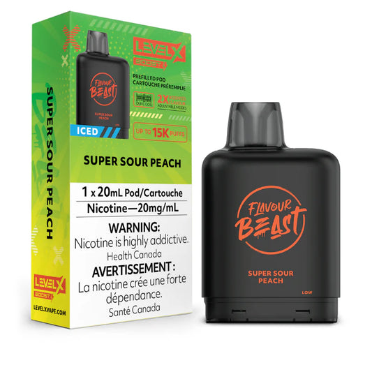 Flavour Beast Level X Boost 25K Super Sour Peach *