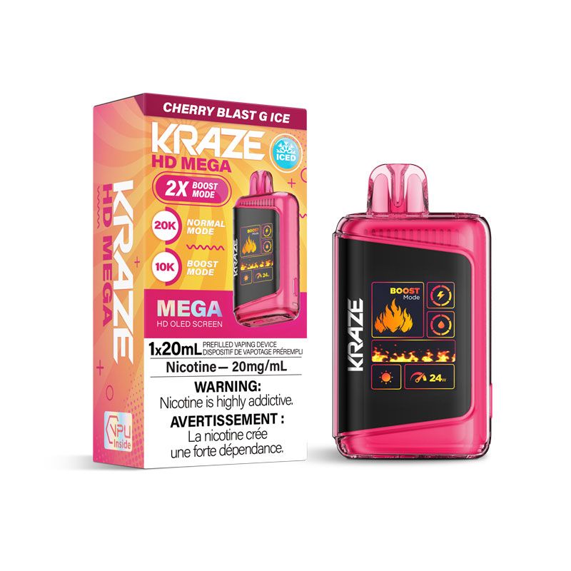 Kraze HD mega 20K Cherry blast G (provincial tax)