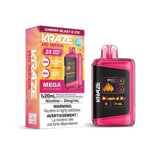 Kraze HD mega 20K Cherry blast G (provincial tax)