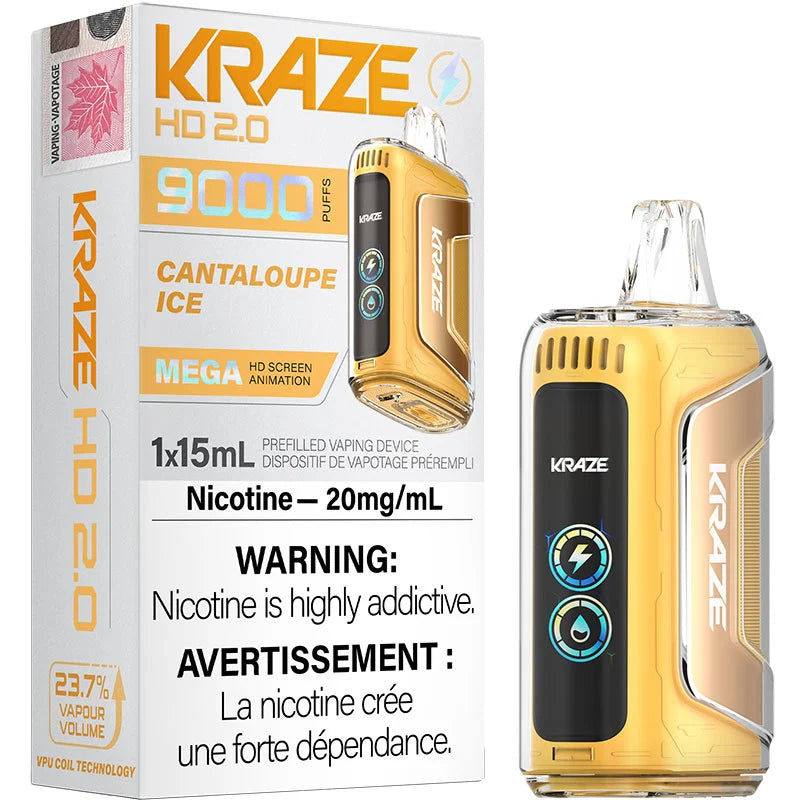 Kraze HD mega 20K Cantaloupe ice (provincial tax)